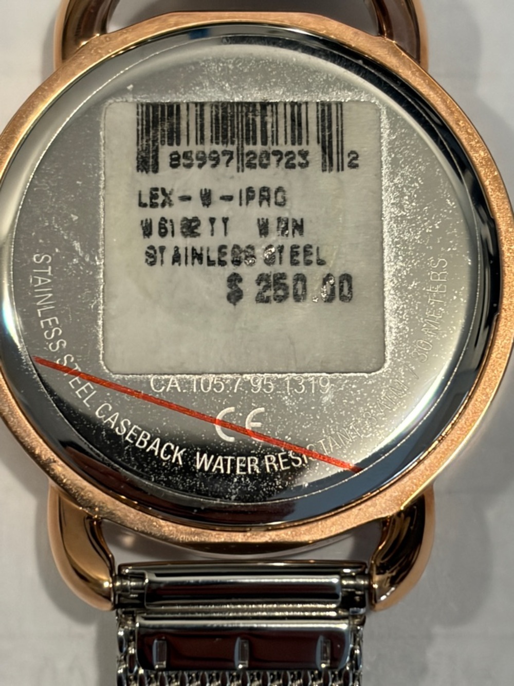 NWT Coach Rose Gold and Silver Mesh Bracelet Watch - Picture 2 of 5